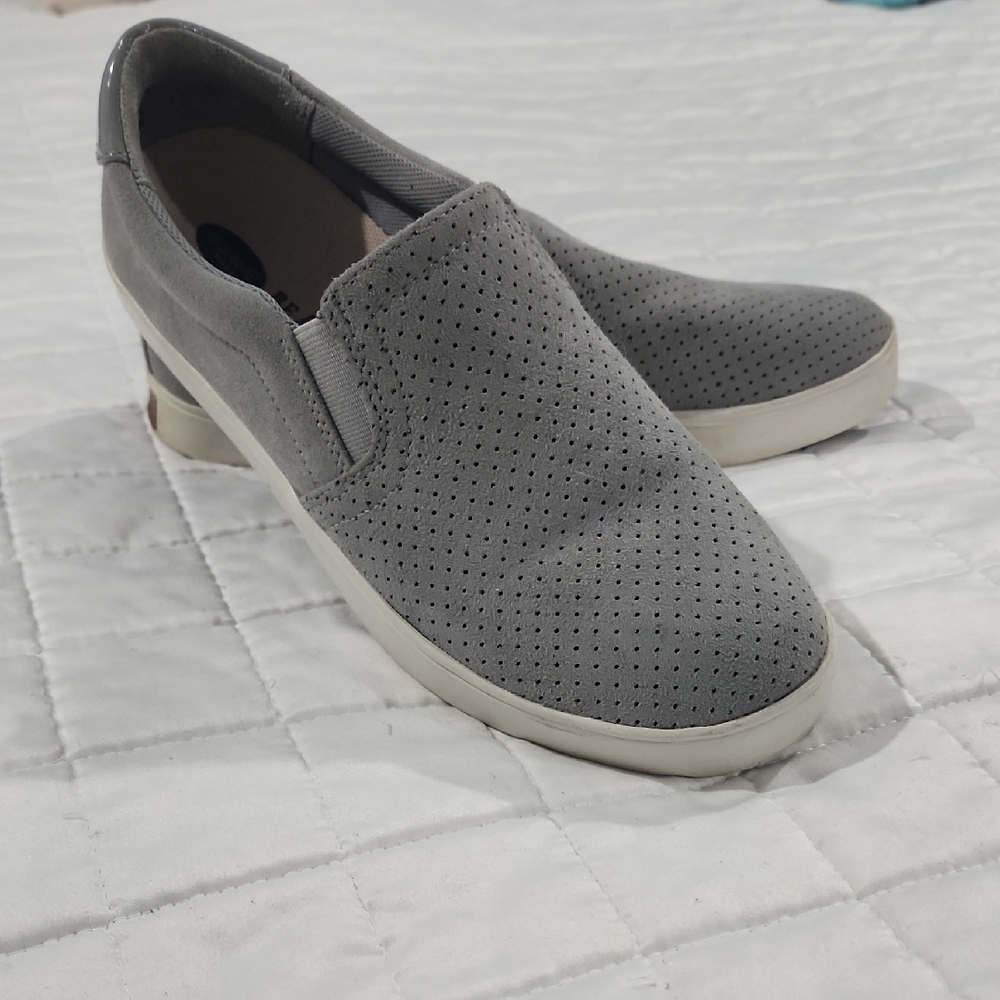 DR.Scholl's Gray Suede Be Free Slip On Casual Shoes 6.5M
